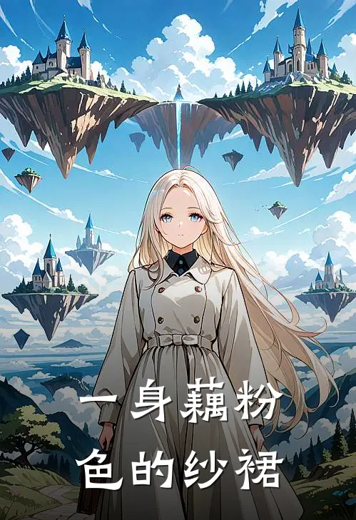 一身藕粉色的纱裙